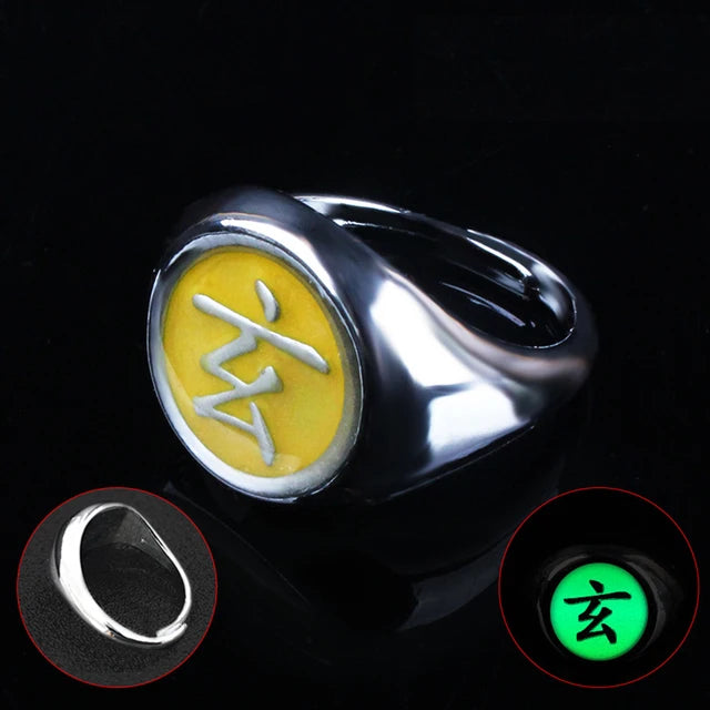 Japanese Anime Cosplay Luminous Ring Akatsuki Ladies Ring Men's Ring Accessories Props Finger Decoration Anillos Akatsuki Itachi