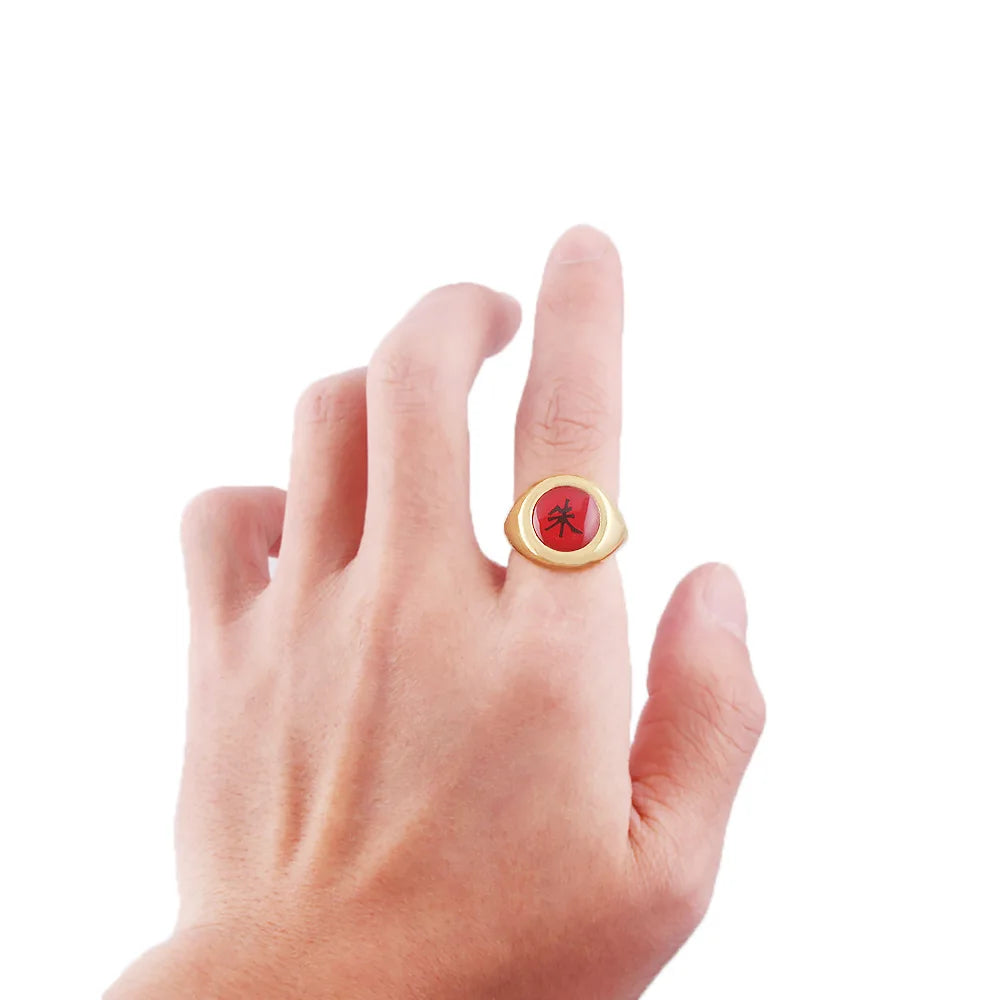 Japanese Anime Cosplay Ring Akatsuki Ladies Ring Men's Ring Accessories Props Finger Decoration Anillos Akatsuki Itachi