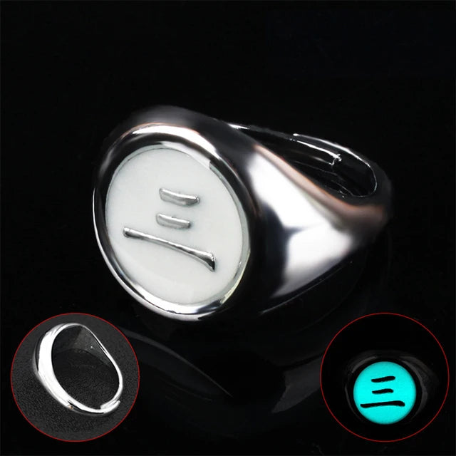 Japanese Anime Cosplay Luminous Ring Akatsuki Ladies Ring Men's Ring Accessories Props Finger Decoration Anillos Akatsuki Itachi