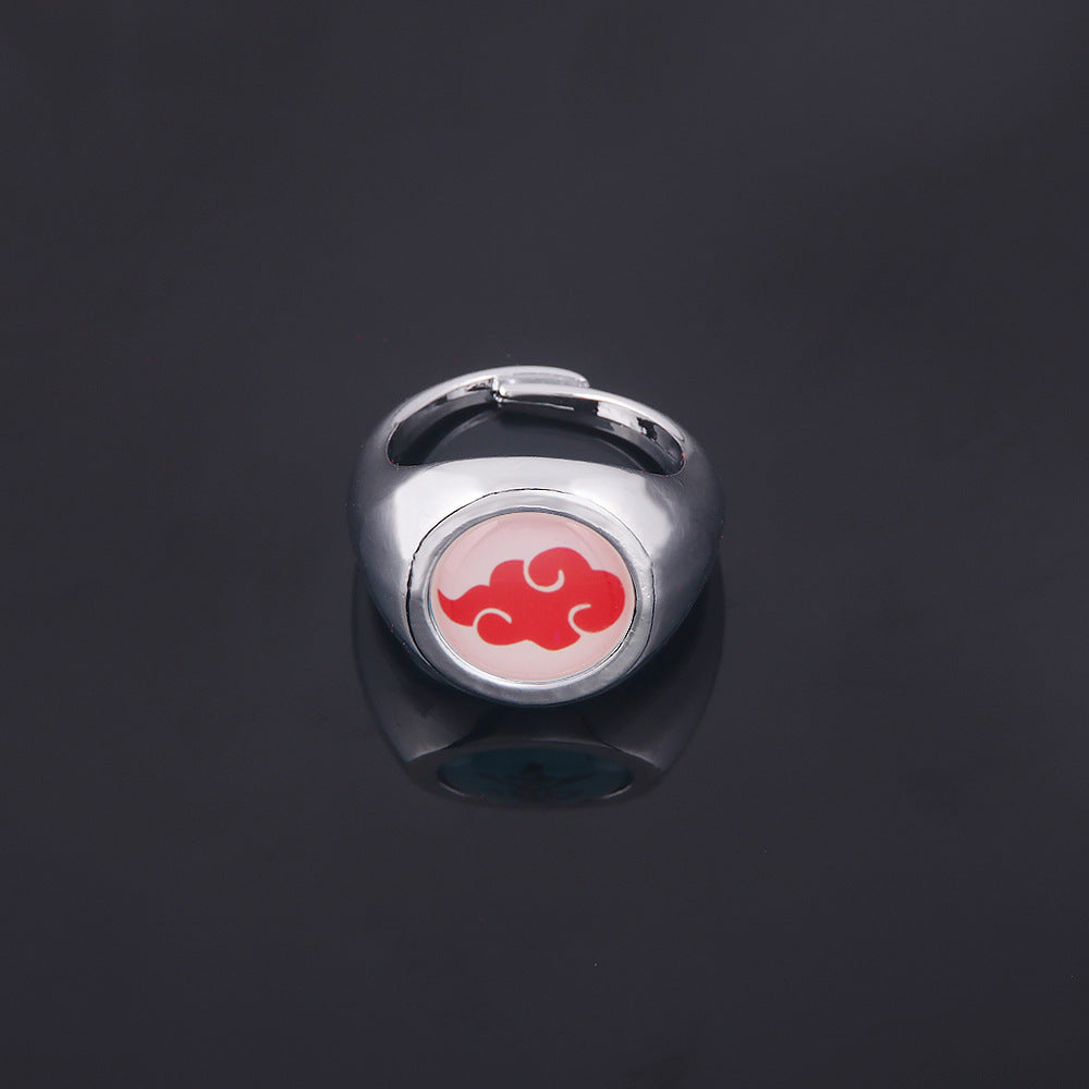 Japanese Anime Cosplay Ring Akatsuki Ladies Ring Men's Ring Accessories Props Finger Decoration Anillos Akatsuki Itachi