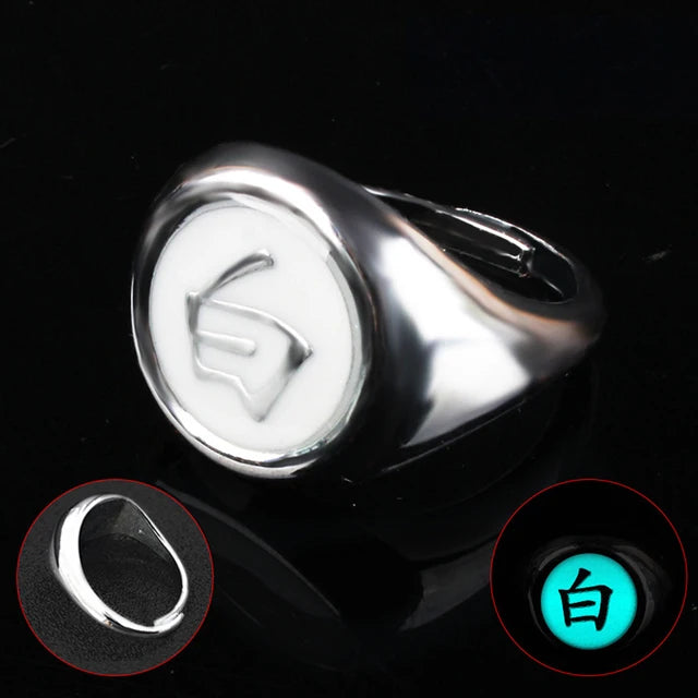 Japanese Anime Cosplay Luminous Ring Akatsuki Ladies Ring Men's Ring Accessories Props Finger Decoration Anillos Akatsuki Itachi
