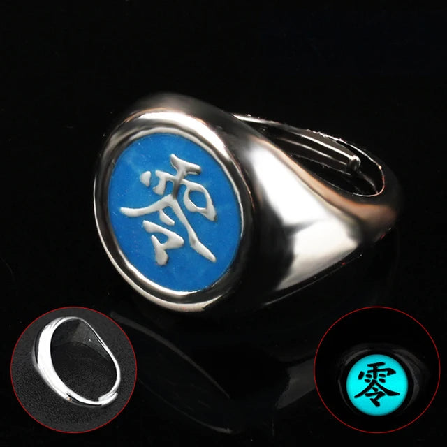 Japanese Anime Cosplay Luminous Ring Akatsuki Ladies Ring Men's Ring Accessories Props Finger Decoration Anillos Akatsuki Itachi