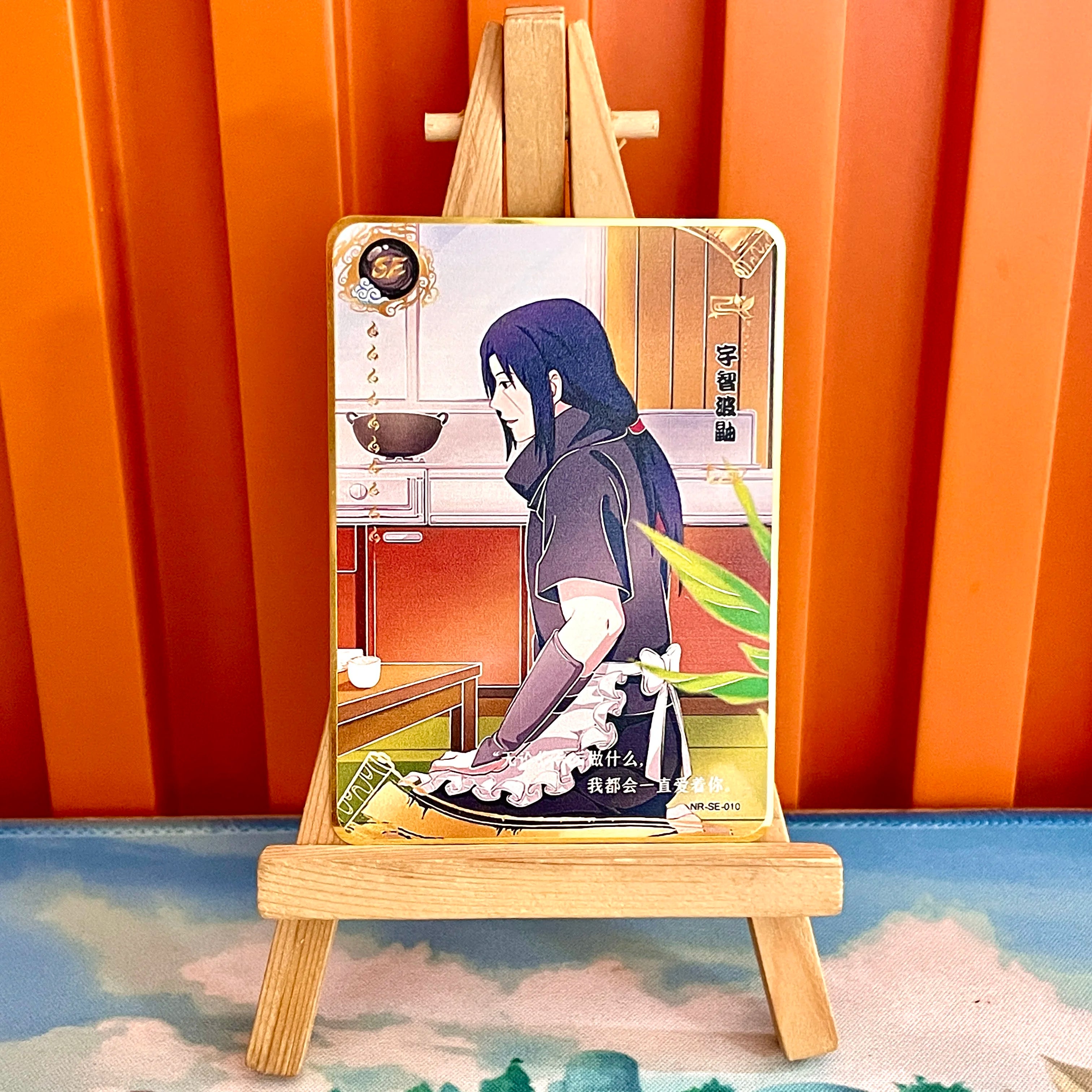 Naruto Uzumaki Jiraiya Sasuke Uchiha SE Metal Card Anime Collection Cards Kids Toy Gift