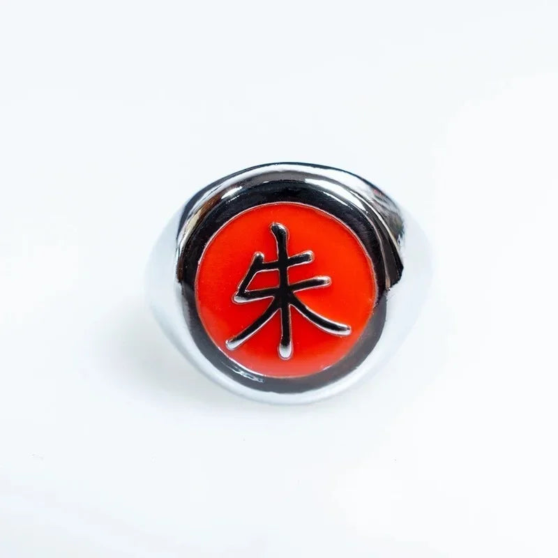 Japanese Anime Cosplay Luminous Ring Akatsuki Ladies Ring Men's Ring Accessories Props Finger Decoration Anillos Akatsuki Itachi