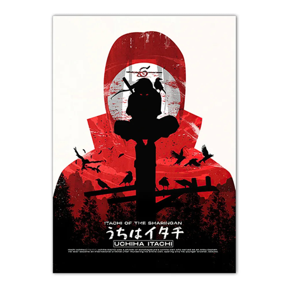 Naruto Poster Japanese Anime Naruto Sasuke HD Decorative Painting Frameless Canvas Painting Home Wall Decoration