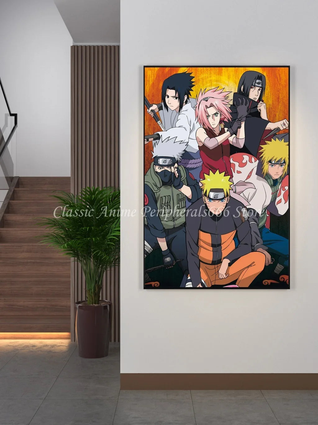 Naruto Anime Decoration Painting Naruto Kakashi Uchiha Itachi Xiao Organizes Posters, Entrance Paintings, Murals