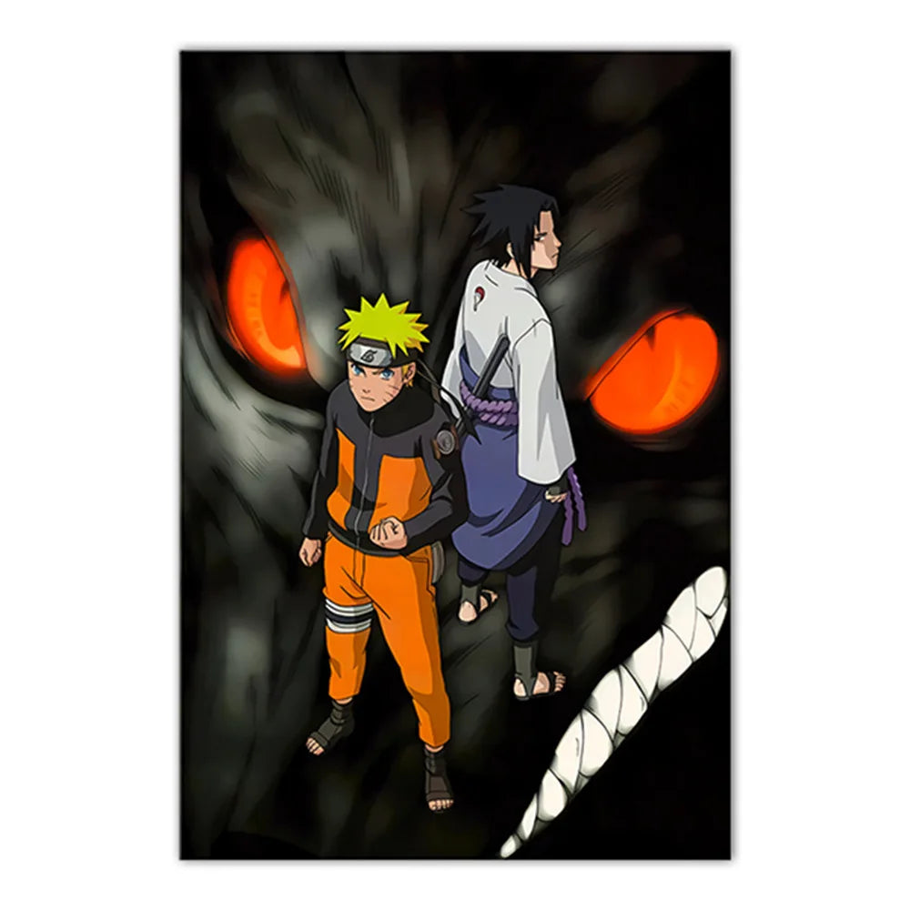 Naruto Poster Japanese Anime Naruto Sasuke HD Decorative Painting Frameless Canvas Painting Home Wall Decoration