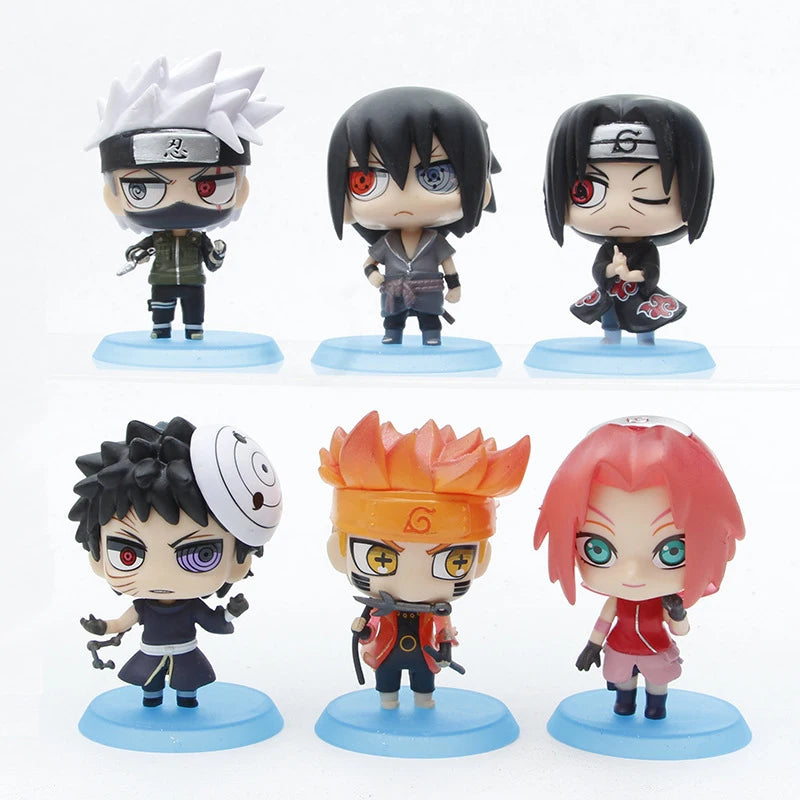 Anime Naruto Figure Toy Set Uzumaki Naruto Uchiha Sasuke Action Anime Model PVC Statue figurine Collectible Toys