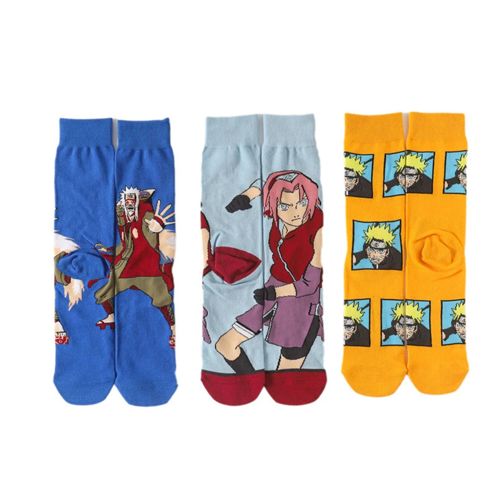 Anime Uzumaki NARUTO Uchiha Sasuke Haruno Sakura Itachi Jiraiya Socks Cosplay Adult Unisex Clothing Sock Accessories Props