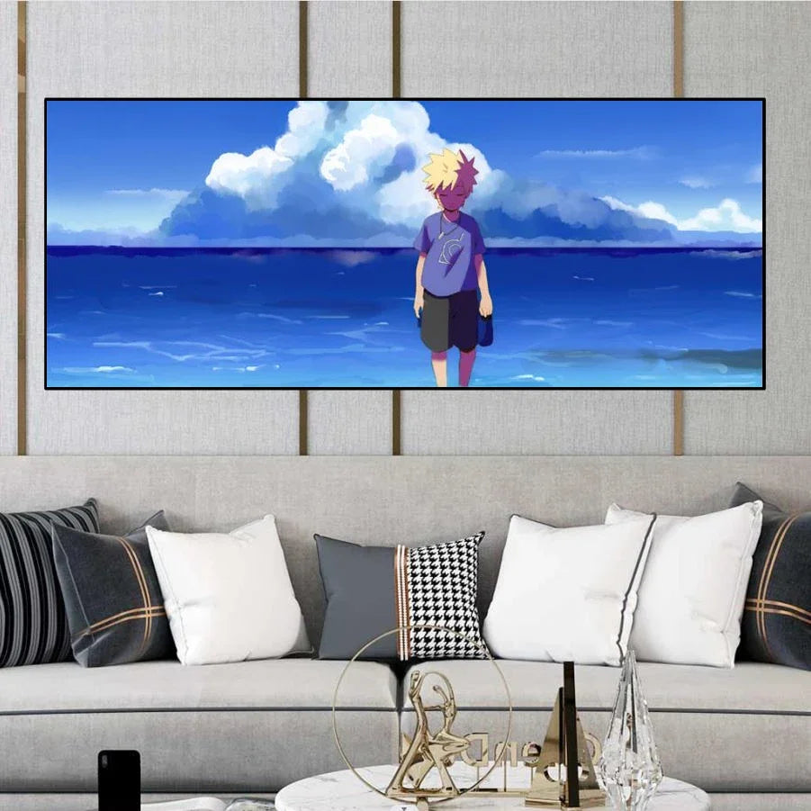 Naruto Family Portrait Decoration Painting Organized By Naruto Sasuke Xiao for Hanging Paintings Kid's Bedroom Bedside Mural