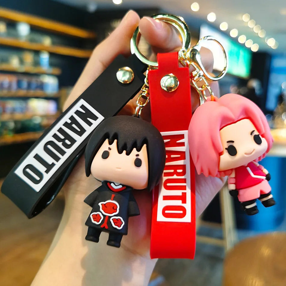 Naruto Cute Doll Pendant Anime Figures Kawaii Uzumaki Q Version Naruto Backpack Keychain Bag Keyring Pendant Birthday Gifts