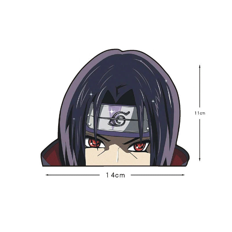 Naruto Peek Sticker Diffuse Sticker Paper Sasuke Car Sticker Waterproof Laptop Window PVC Anime Sticker