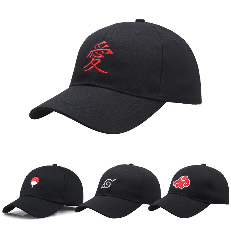 Unisex Embroidered Baseball Hat Adjustable Sun Visor Hat Uzumaki Akatsuki Duck Tongue Anime Cosplay
