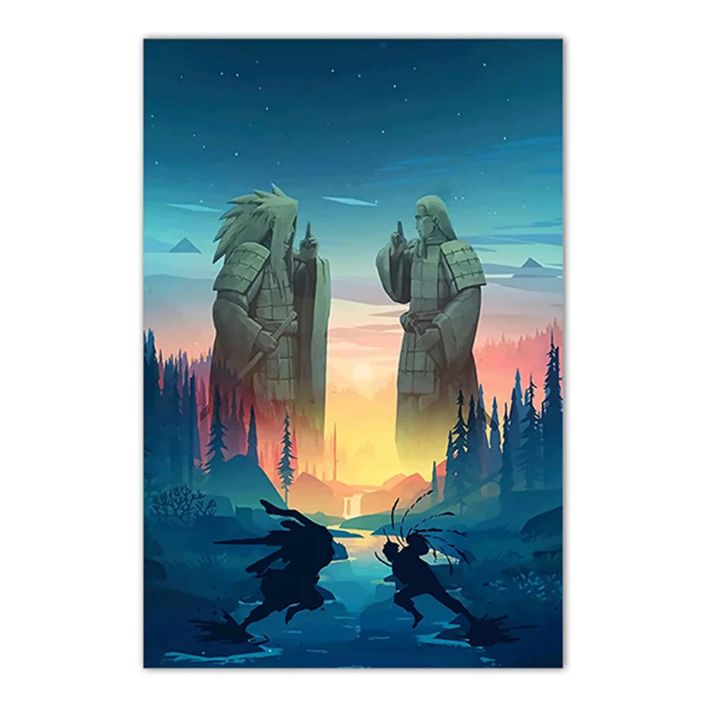 Naruto Poster Japanese Anime Naruto Sasuke HD Decorative Painting Frameless Canvas Painting Home Wall Decoration
