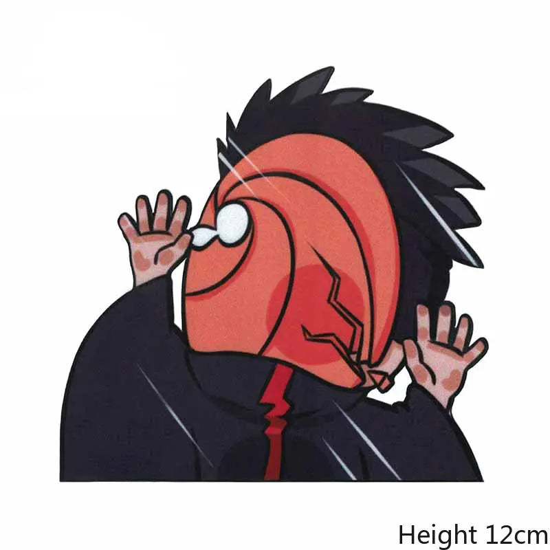 Anime Naruto Stickers Funny Sasuke Peek Window Stickers Laptop Decals Waterproof Car Stickers Personality Anime Stickers