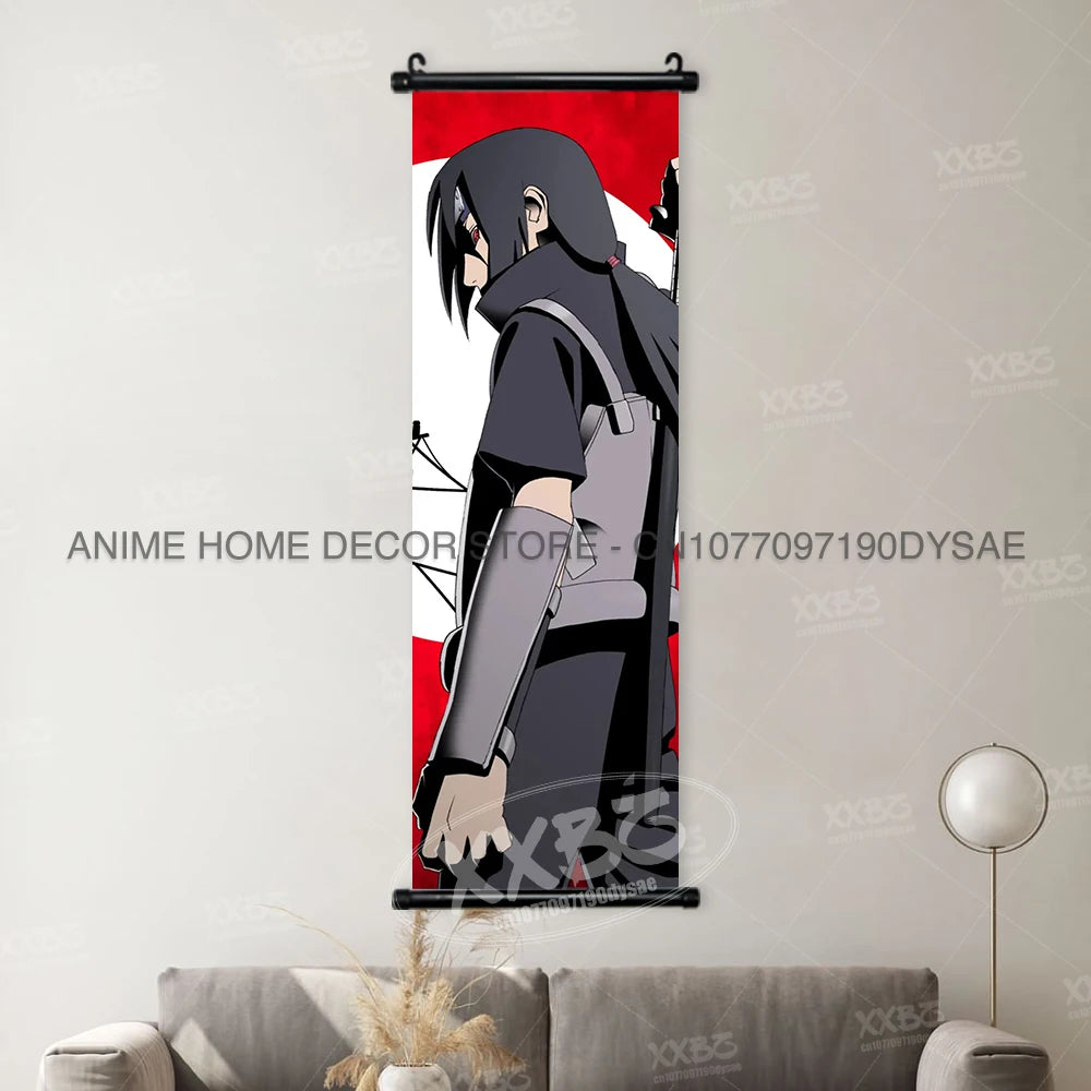 Naruto Posters Scroll Wall Decor Uchiha Itachi Home Pictures Haruno Sakura Anime Hanging Nara Shikamaru Art Paintings Orochimaru