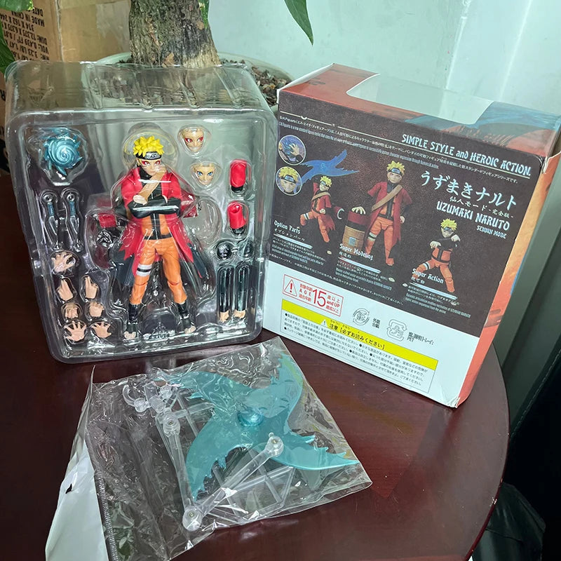 Anime Uzumaki Naruto Figure SHF Fairy Mode Cartoon NARUTO Shippuden 14cm Action Figure Model Joint Movable Toys Birthday Gifts