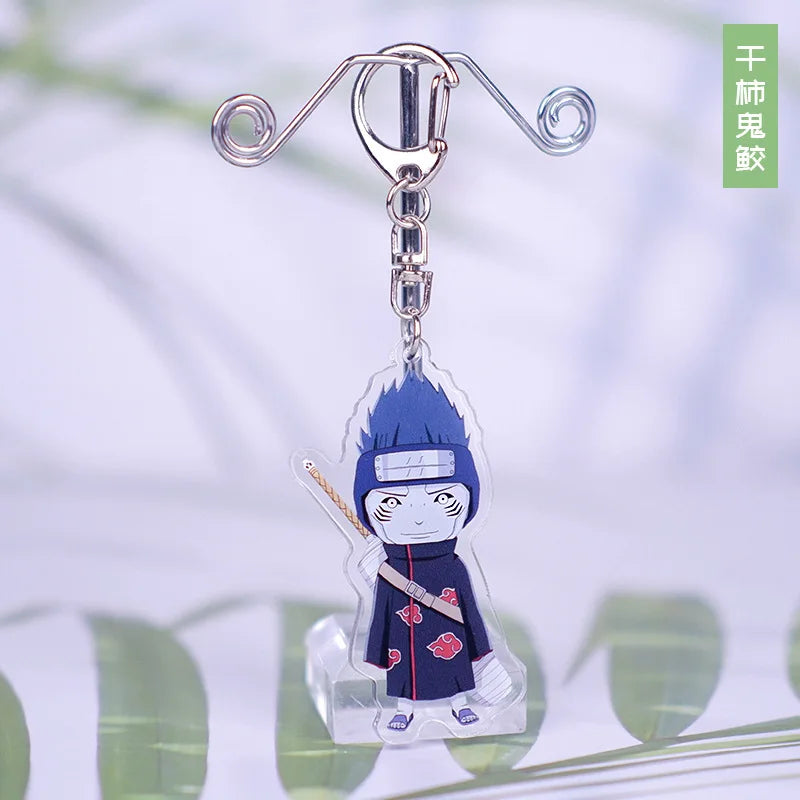 Anime Akatsuki Keychain Uzumaki Gaara Uchiha Sasuke Senju Hashirama Pain Jiraiya Acrylic Key Chains Pendant Figure Toys Gifts