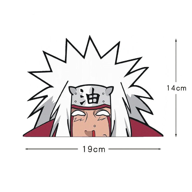 Naruto Peek Sticker Diffuse Sticker Paper Sasuke Car Sticker Waterproof Laptop Window PVC Anime Sticker