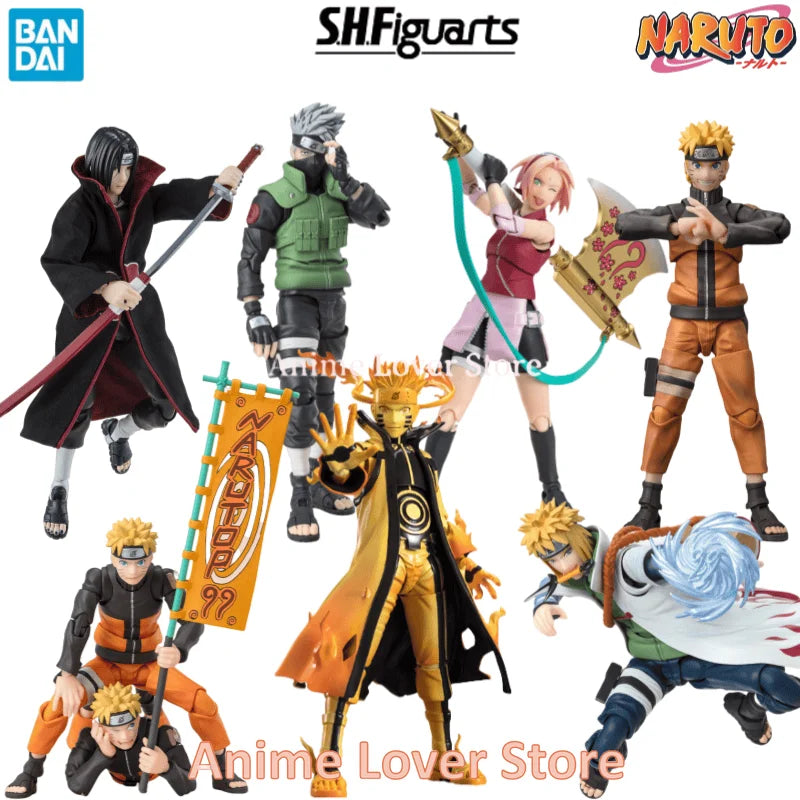 Bandai SHFiguarts SHF Naruto Uzumaki Naruto Uchiha Sasuke Madara Haruno Sakura Hatake Kakashi Jiraiya Orochimaru Anime Figures