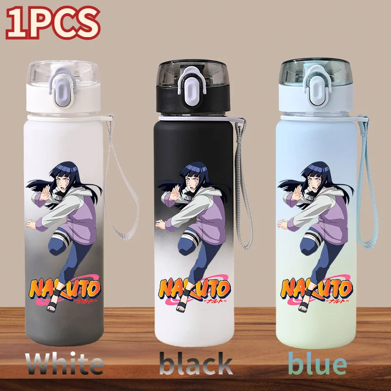 NARUTO 560ML Large Capacity Children Water Cup Portable Plastic Outdoor Sports Aldults Drinking Water Bottle Anime Uchiha Sasuke