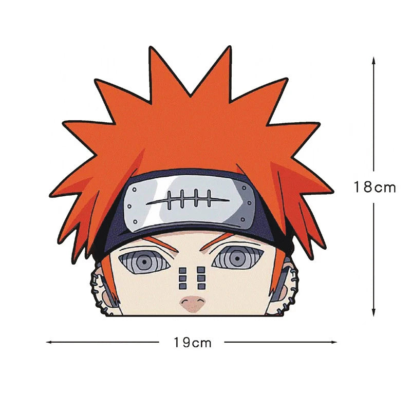 Naruto Peek Sticker Diffuse Sticker Paper Sasuke Car Sticker Waterproof Laptop Window PVC Anime Sticker