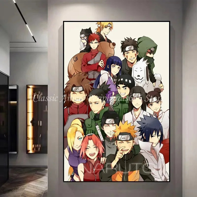 Naruto Anime Decoration Painting Naruto Kakashi Uchiha Itachi Xiao Organizes Posters, Entrance Paintings, Murals