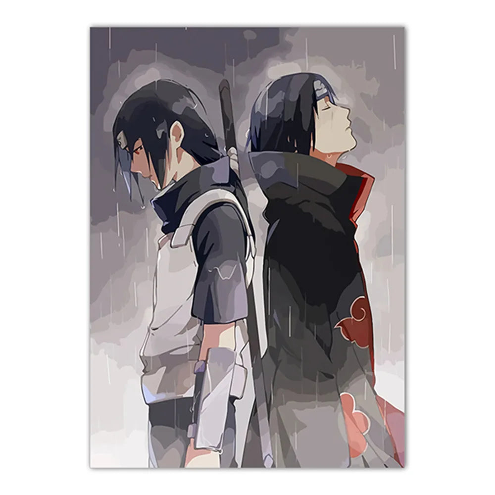 Naruto Poster Japanese Anime Naruto Sasuke HD Decorative Painting Frameless Canvas Painting Home Wall Decoration