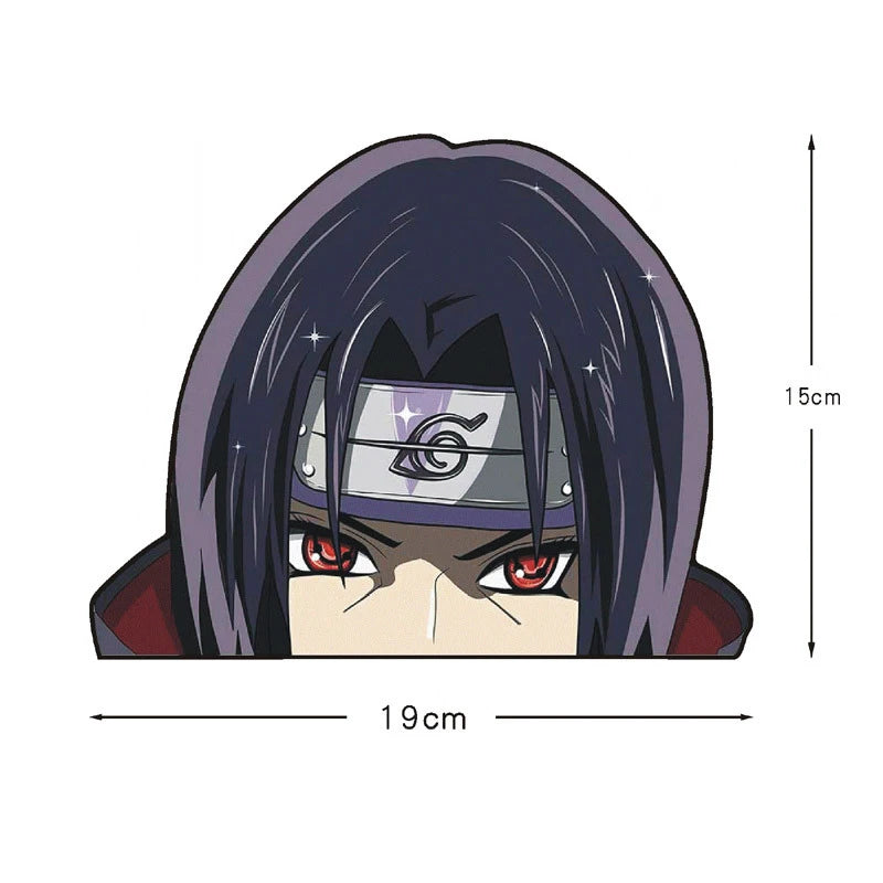 Naruto Peek Sticker Diffuse Sticker Paper Sasuke Car Sticker Waterproof Laptop Window PVC Anime Sticker
