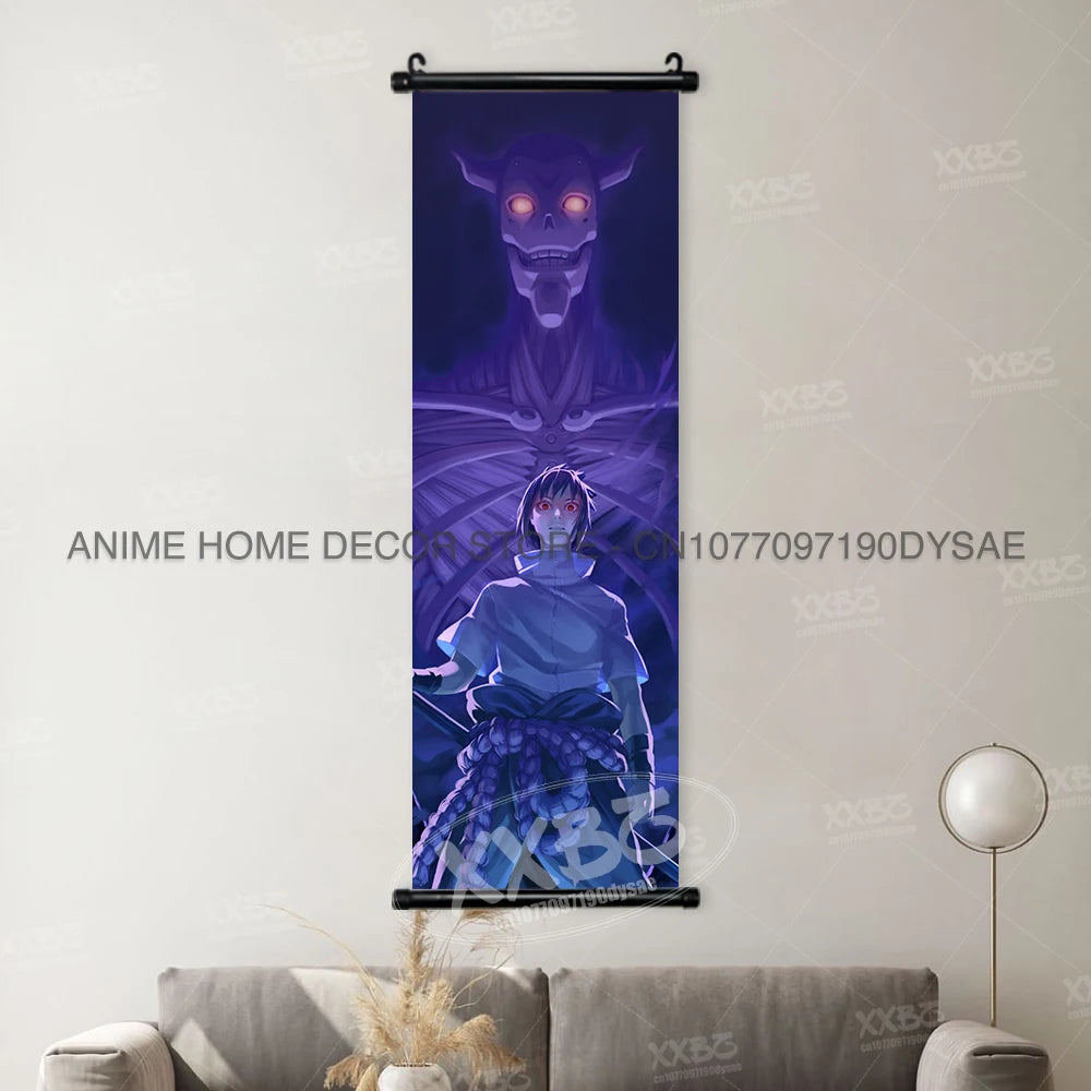 Naruto Posters Scroll Wall Decor Uchiha Itachi Home Pictures Haruno Sakura Anime Hanging Nara Shikamaru Art Paintings Orochimaru