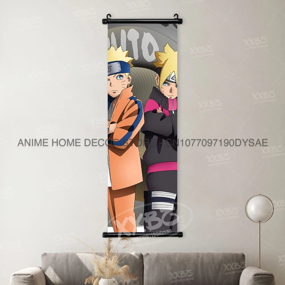 Naruto Posters Scroll Wall Decor Uchiha Itachi Home Pictures Haruno Sakura Anime Hanging Nara Shikamaru Art Paintings Orochimaru