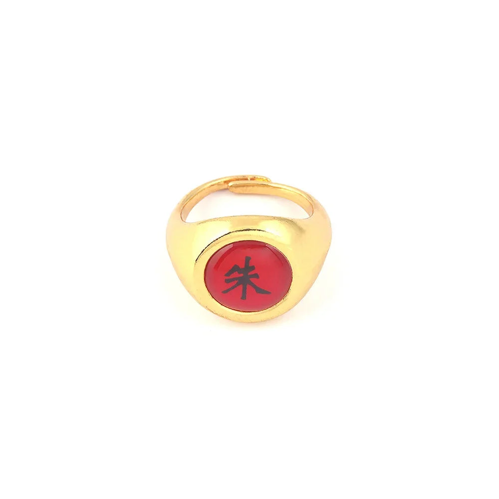 Japanese Anime Cosplay Ring Akatsuki Ladies Ring Men's Ring Accessories Props Finger Decoration Anillos Akatsuki Itachi