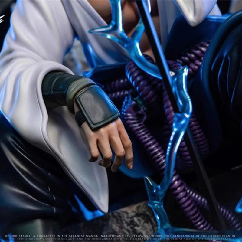 Naruto Uchiha Sasuke Figures Mantra Seal Sitting Uchiha Sasuke Action Figures 18cm PVC Anime Collection Model Toys Gifts