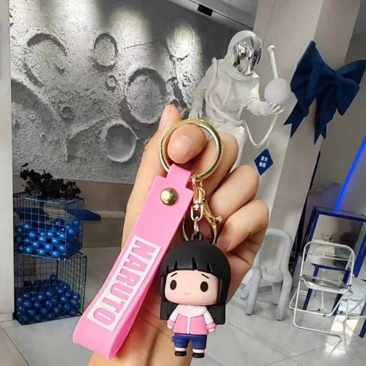 New Naruto Anime Figures Naruto Sasuke Kakashi Itachi Jiraiya PVC Keychain Bag Keyring Accessory Kids Toys Birthday Fans Gifts