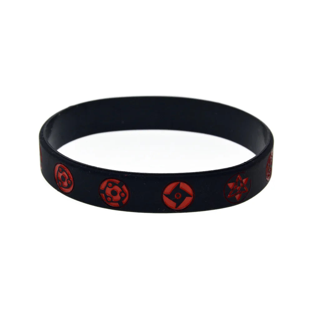 Anime Silicon Bracelet  Cartoon Cosplay Wristband Uchiha Itachi Kakashi Sasuke Accessories Childr
