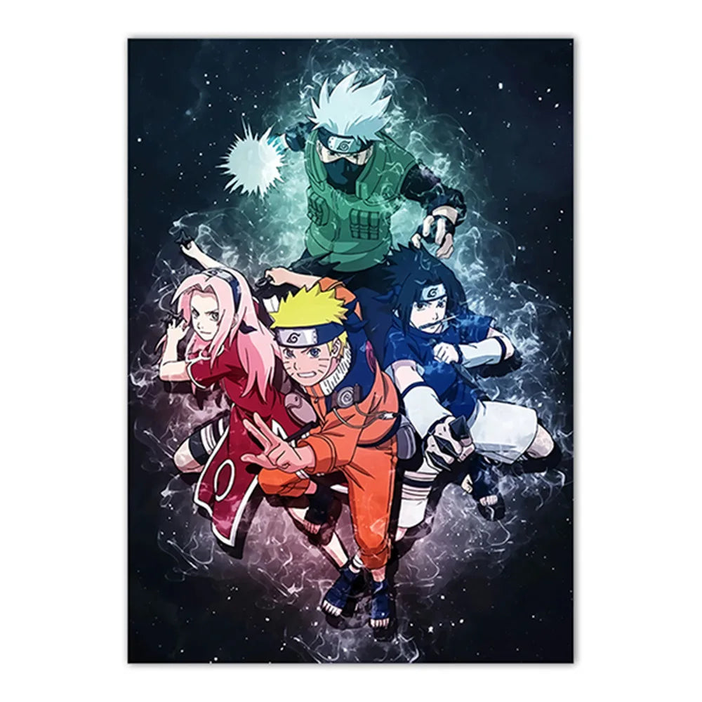 Naruto Poster Japanese Anime Naruto Sasuke HD Decorative Painting Frameless Canvas Painting Home Wall Decoration