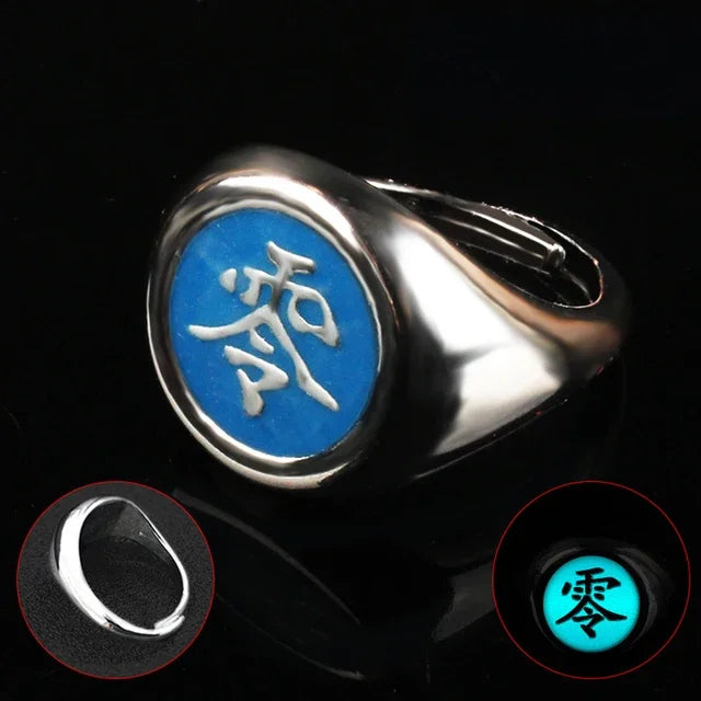 Japanese Anime Cosplay Luminous Ring Akatsuki Ladies Ring Men's Ring Accessories Props Finger Decoration Anillos Akatsuki Itachi