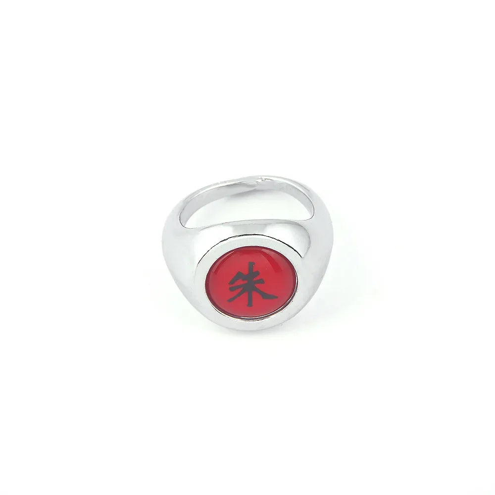 Japanese Anime Cosplay Ring Akatsuki Ladies Ring Men's Ring Accessories Props Finger Decoration Anillos Akatsuki Itachi