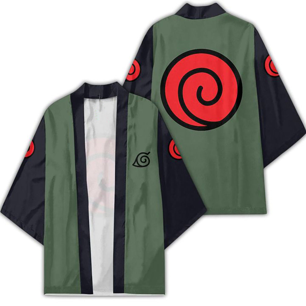 Naruto Anime Peripheral Set Yuori Kimono Jacket Naruto Li Locke Suit Bathrobe Two-Dimensional Cloak Pajamas