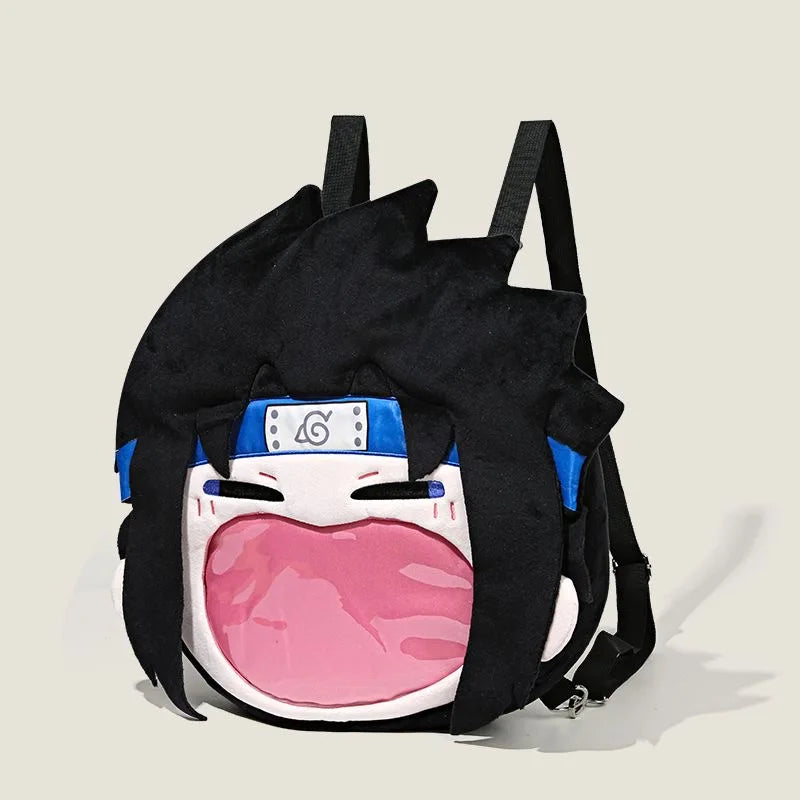 NARUTO Uzumaki Naruto Anime Plush Backpack Kindergarten Backpack Transparent Itabag Couples' Birthday Gifts Children's Toys