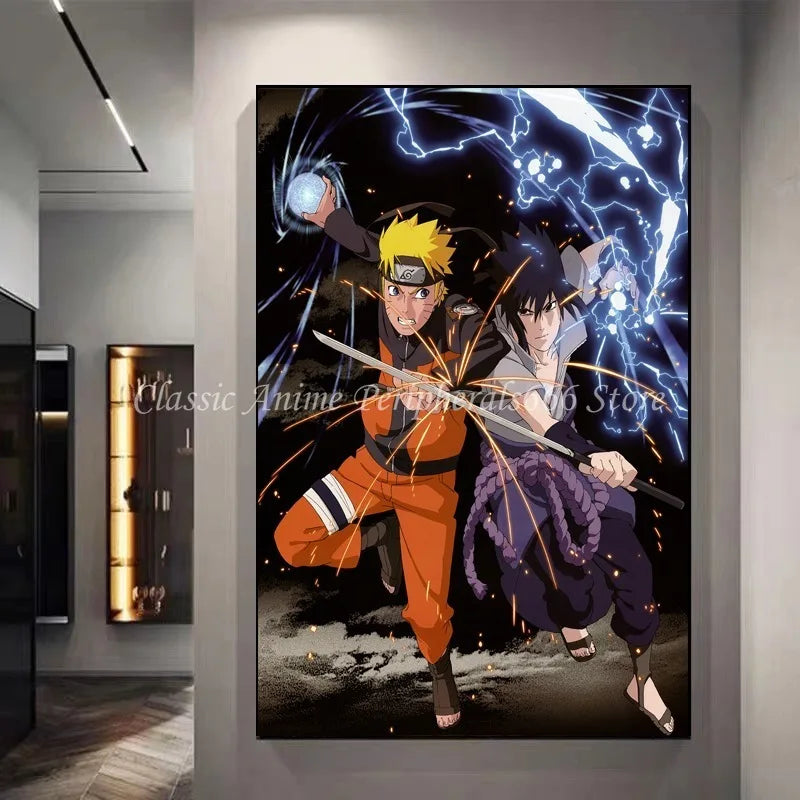 Naruto Anime Decoration Painting Naruto Kakashi Uchiha Itachi Xiao Organizes Posters, Entrance Paintings, Murals