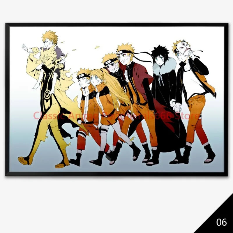 Naruto Hang Up Posters, Family Photos, Decorative Paintings, Naruto Sasuke, Organizes Children's Room Anime, Bedroom Murals, Etc