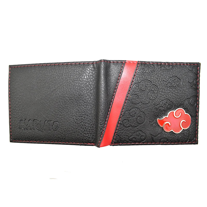 KAYOU Cool Metal Design Naruto Wallet Naruto Shippuden Short Purse with Zipper Pocket