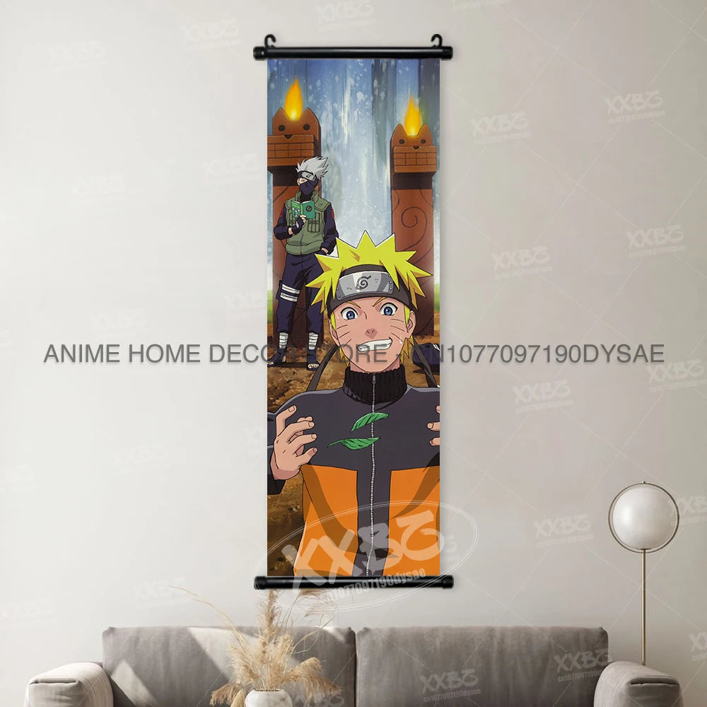 Naruto Posters Scroll Wall Decor Uchiha Itachi Home Pictures Haruno Sakura Anime Hanging Nara Shikamaru Art Paintings Orochimaru