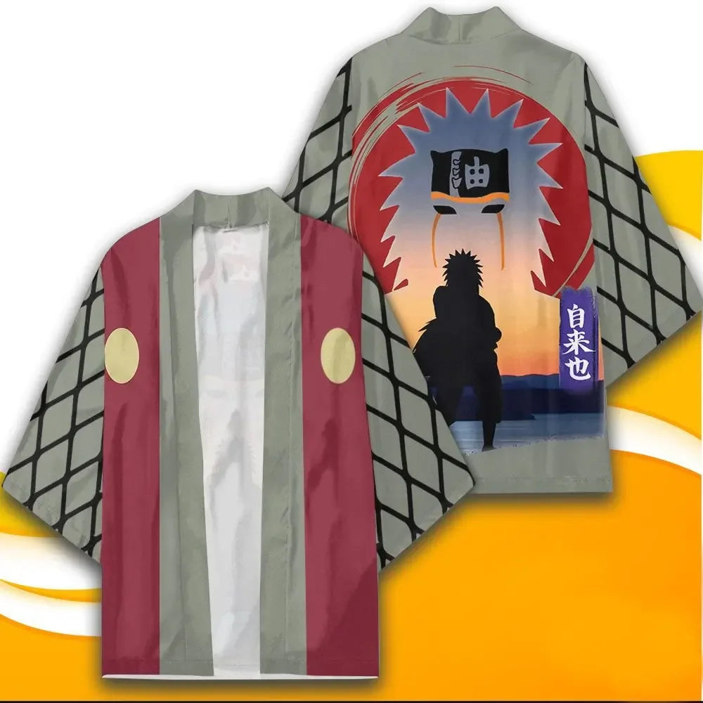 Naruto Anime Peripheral Set Yuori Kimono Jacket Naruto Li Locke Suit Bathrobe Two-Dimensional Cloak Pajamas