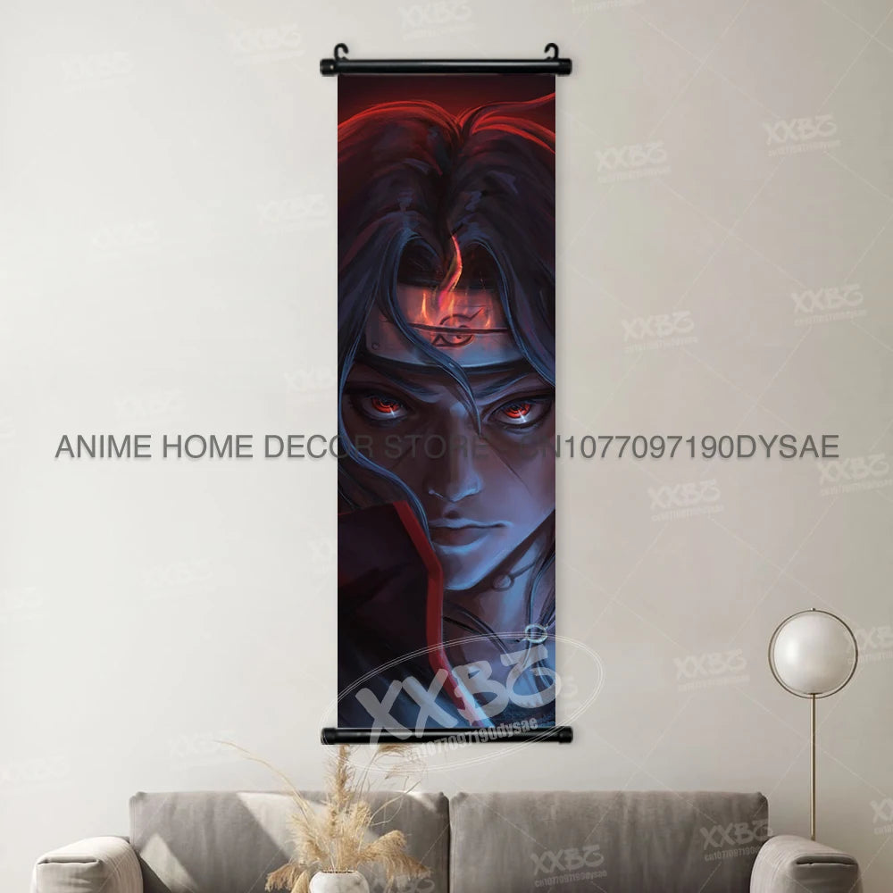 Naruto Posters Scroll Wall Decor Uchiha Itachi Home Pictures Haruno Sakura Anime Hanging Nara Shikamaru Art Paintings Orochimaru