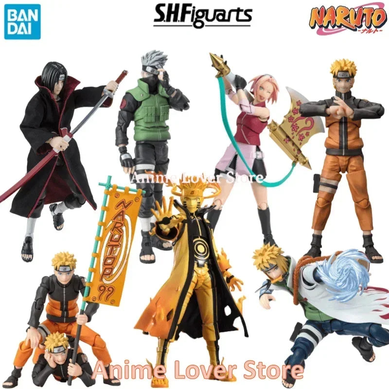 Bandai SHFiguarts SHF Naruto Uzumaki Naruto Uchiha Sasuke Madara Haruno Sakura Hatake Kakashi Jiraiya Orochimaru Anime Figures