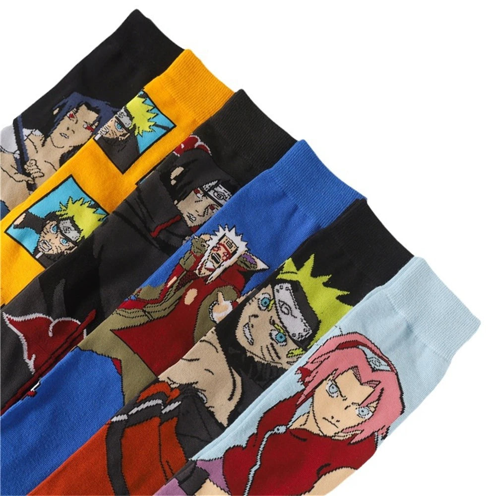 Anime Uzumaki NARUTO Uchiha Sasuke Haruno Sakura Itachi Jiraiya Socks Cosplay Adult Unisex Clothing Sock Accessories Props