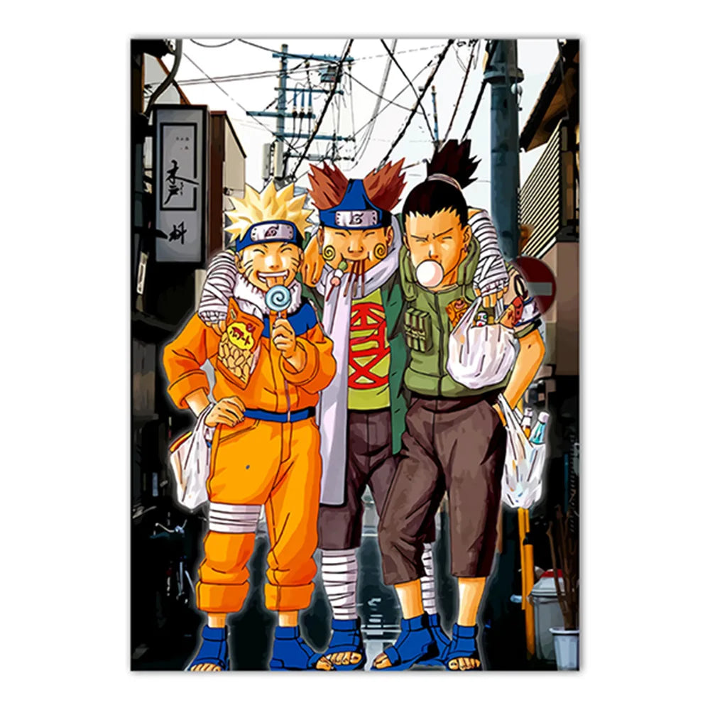 Naruto Poster Japanese Anime Naruto Sasuke HD Decorative Painting Frameless Canvas Painting Home Wall Decoration
