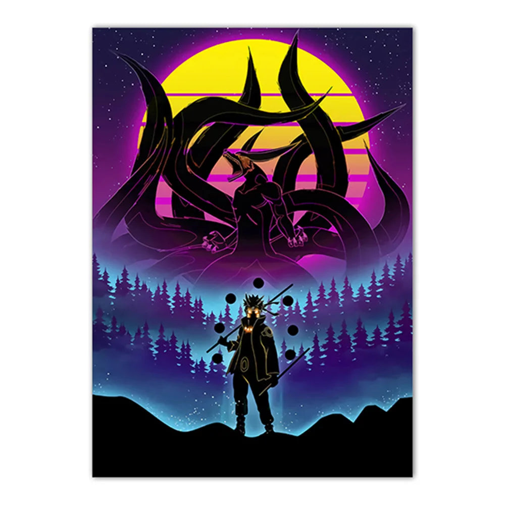 Naruto Poster Japanese Anime Naruto Sasuke HD Decorative Painting Frameless Canvas Painting Home Wall Decoration